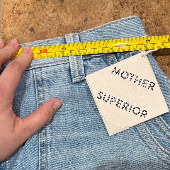 New MOTHER The Quartet Breaker Skimp Jeans Sz 34 Wide Leg Casual Closet Staple - Picture 3 of 15